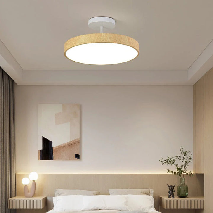 Round Semi-Flush Mount LED Scandinavian Ceiling Light