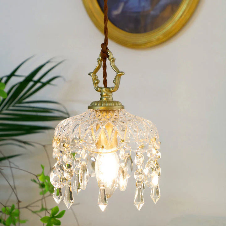 Hanging Floral-Inspired Traditional Pendant Light
