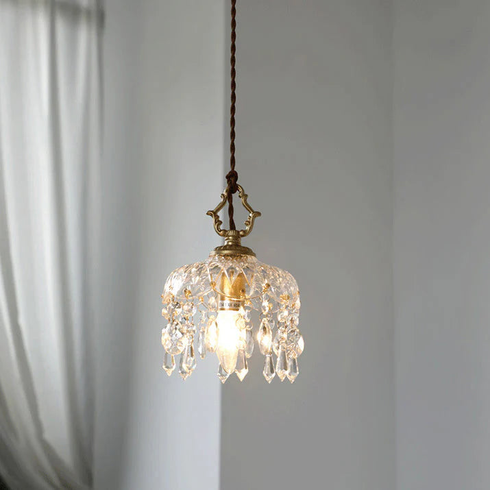 Hanging Floral-Inspired Traditional Pendant Light