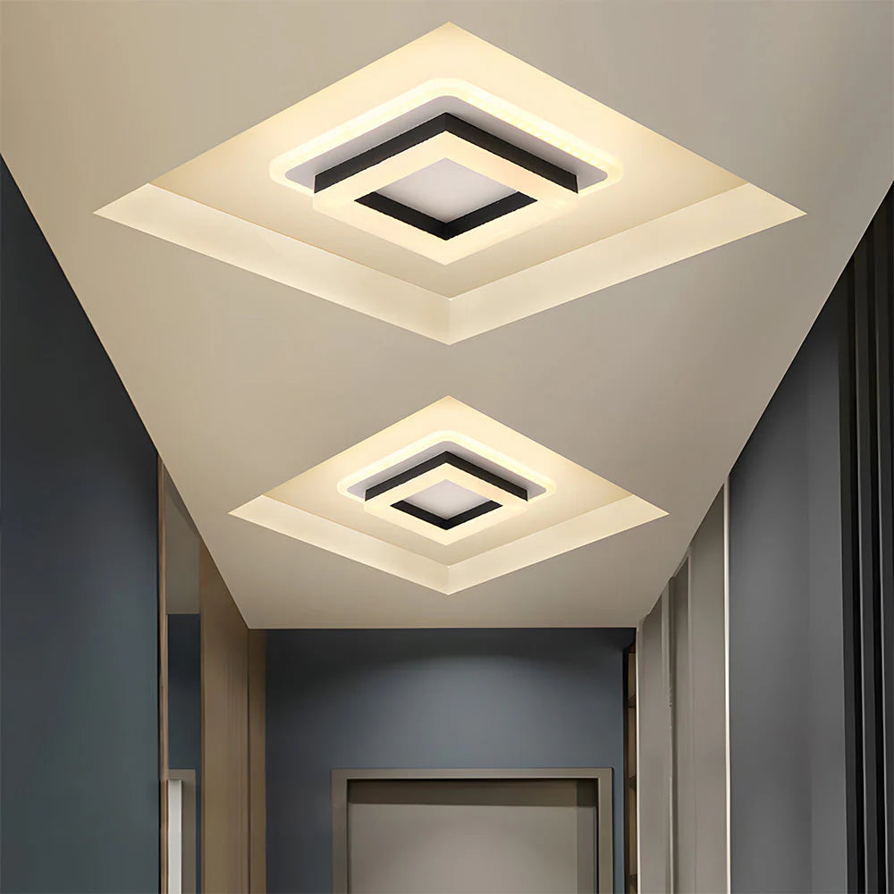 Scandinavian Square Flush Mount Ceiling Light