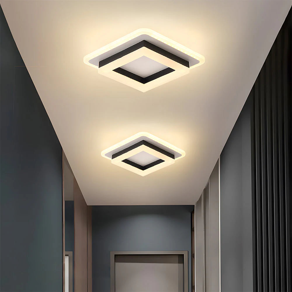 Scandinavian Square Flush Mount Ceiling Light