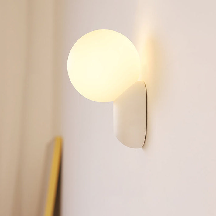 Modern 1-Light Glass Globe Wall Light