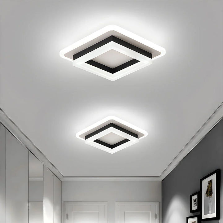 Scandinavian Square Flush Mount Ceiling Light