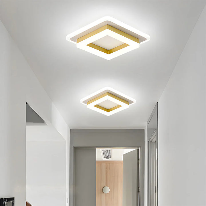 Scandinavian Square Flush Mount Ceiling Light