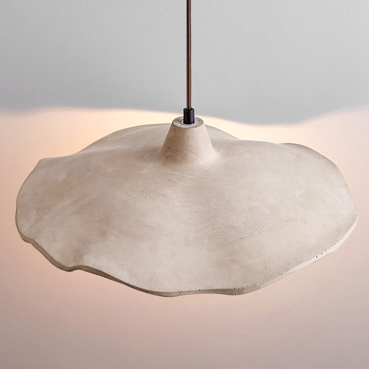 Japanese Vintage Cement Flower Pendant Light