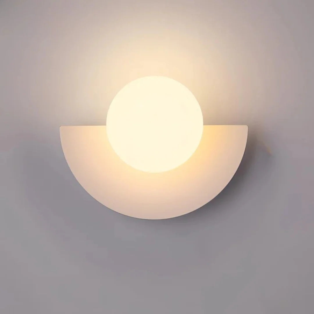 Sleek Minimalist Scandinavian Round LED Wall Light