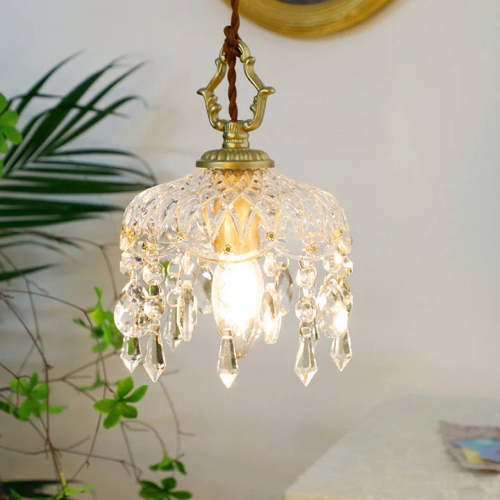 Hanging Floral-Inspired Traditional Pendant Light