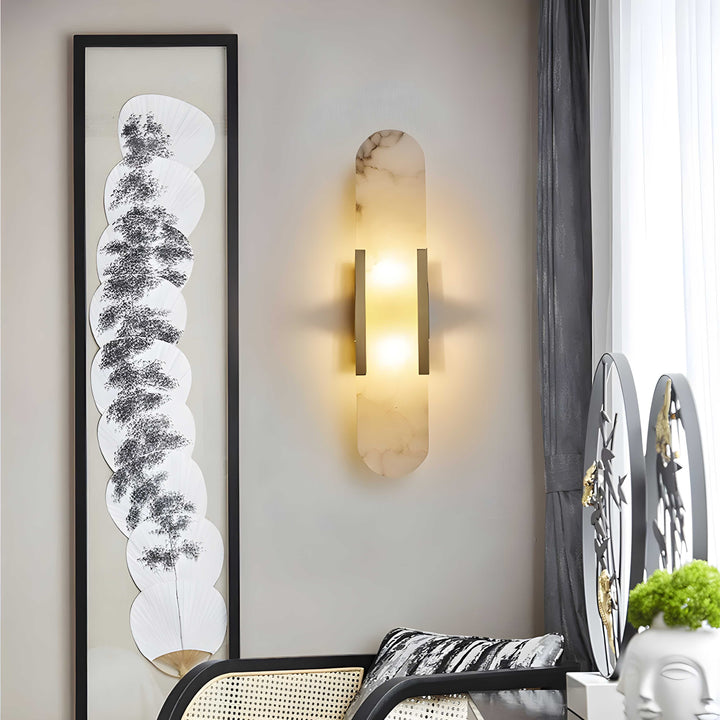 Marble 1-Light LED Nordic Alabaster Wall Sconce