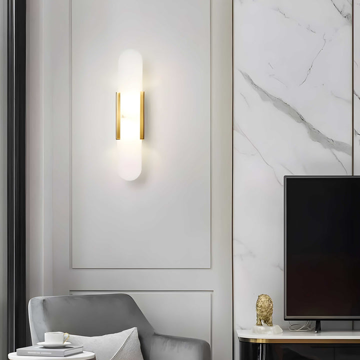 Marble 1-Light LED Nordic Alabaster Wall Sconce