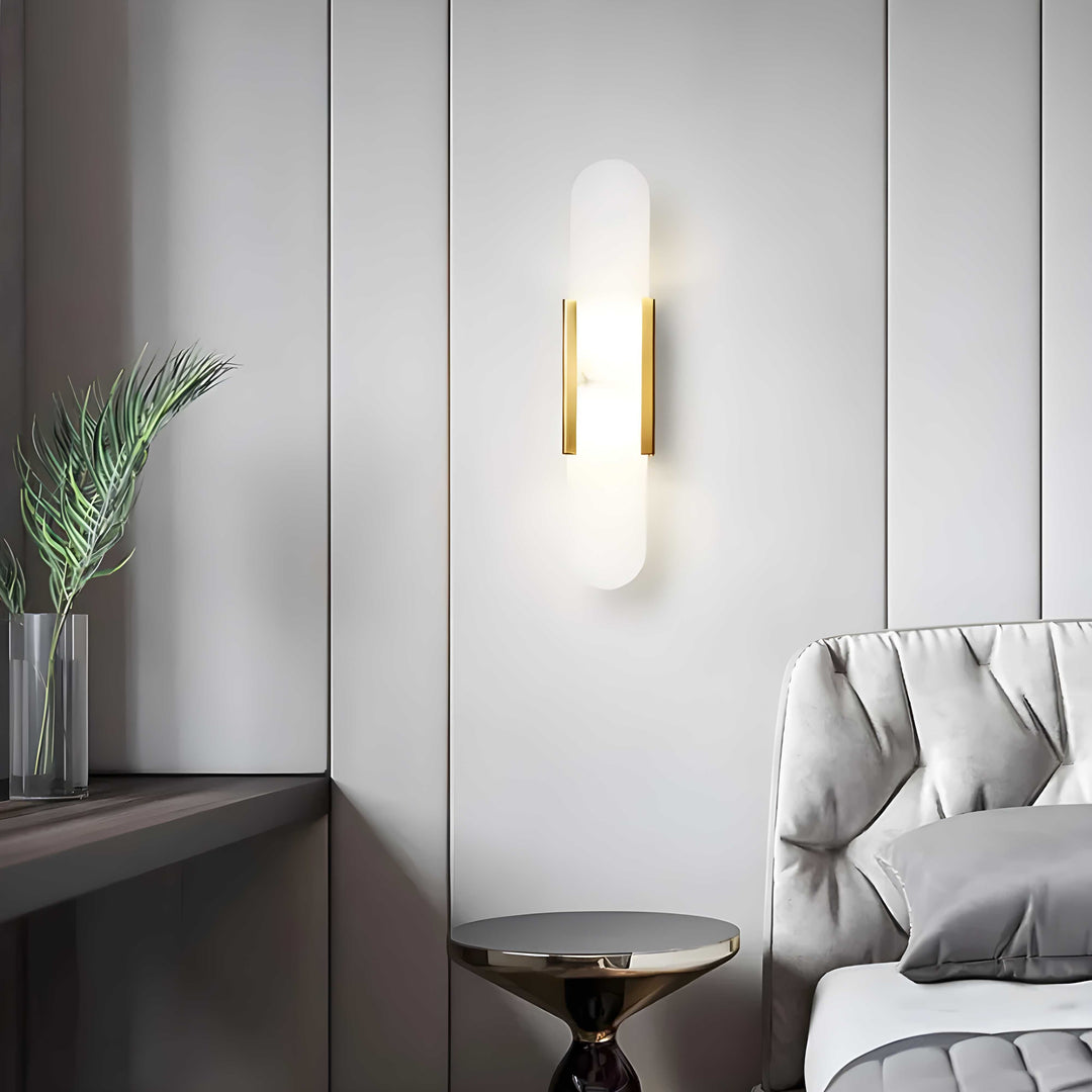 Marble 1-Light LED Nordic Alabaster Wall Sconce