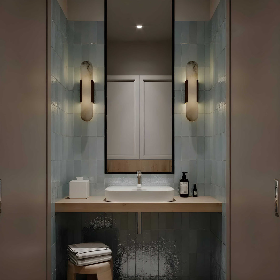 Marble 1-Light LED Nordic Alabaster Wall Sconce