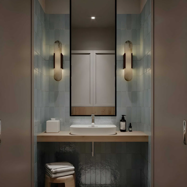 Marble 1-Light LED Nordic Alabaster Wall Sconce