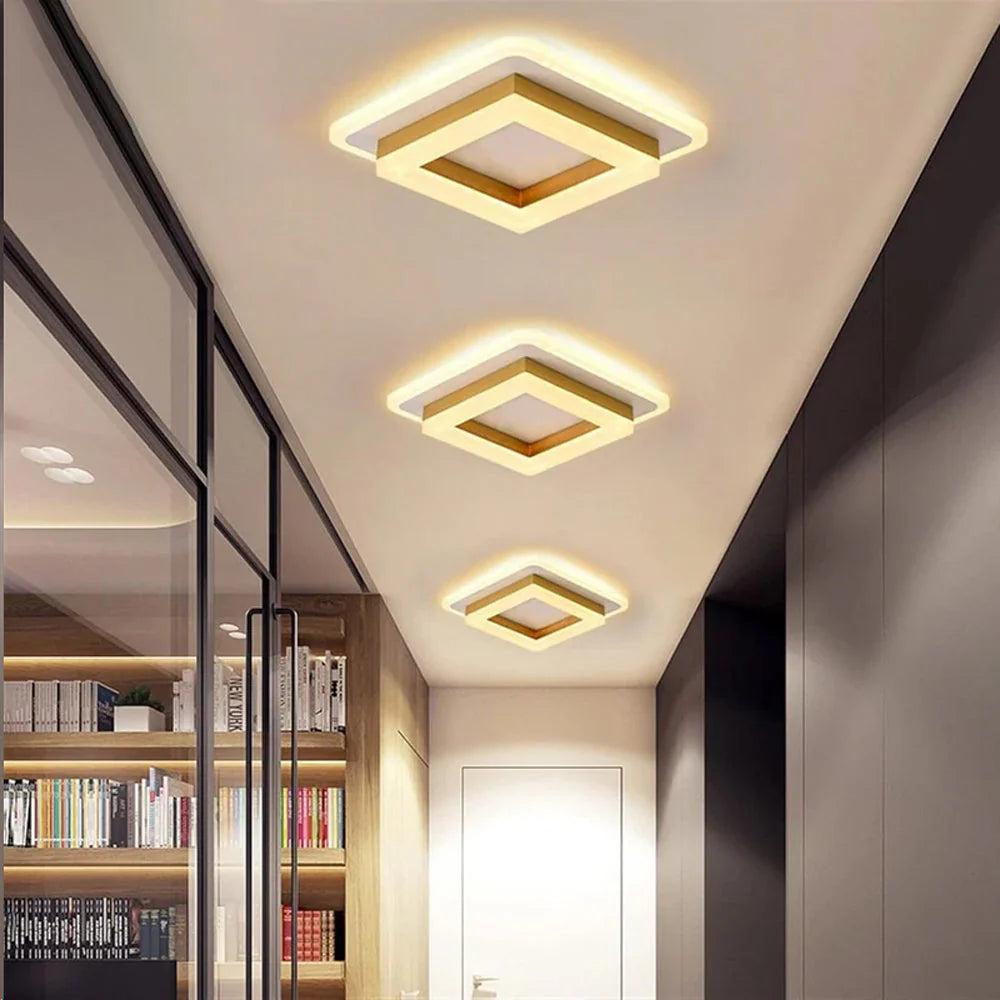 Scandinavian Square Flush Mount Ceiling Light