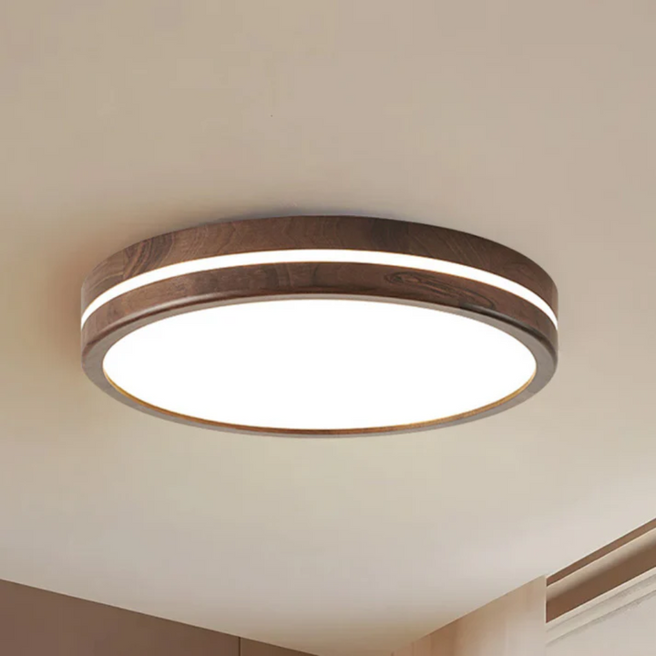 Modern 1-Light Wood LED Ceiling Light