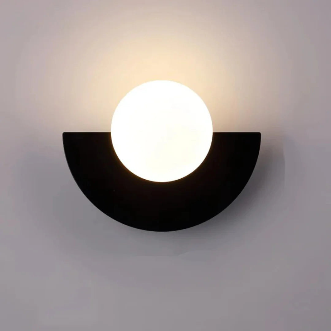 Sleek Minimalist Scandinavian Round LED Wall Light