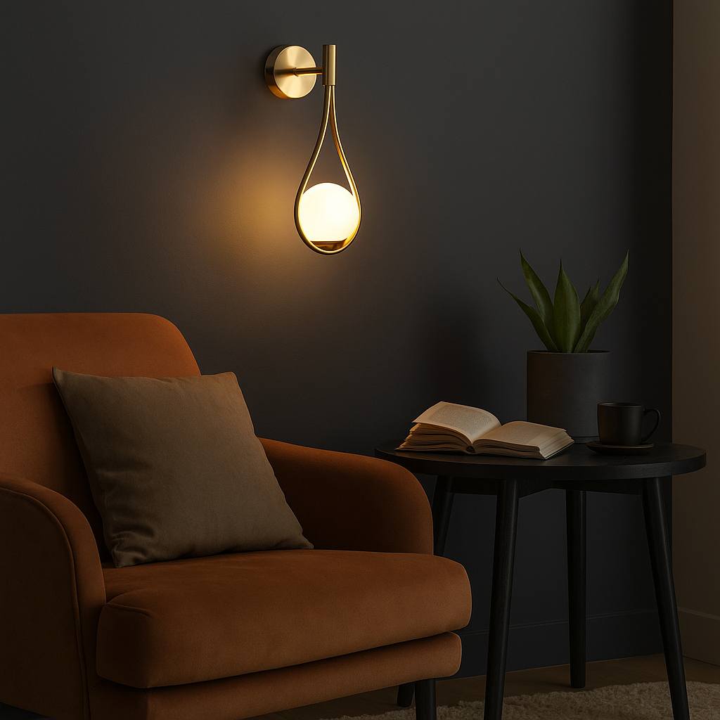 Teardrop Shaped Wall Light