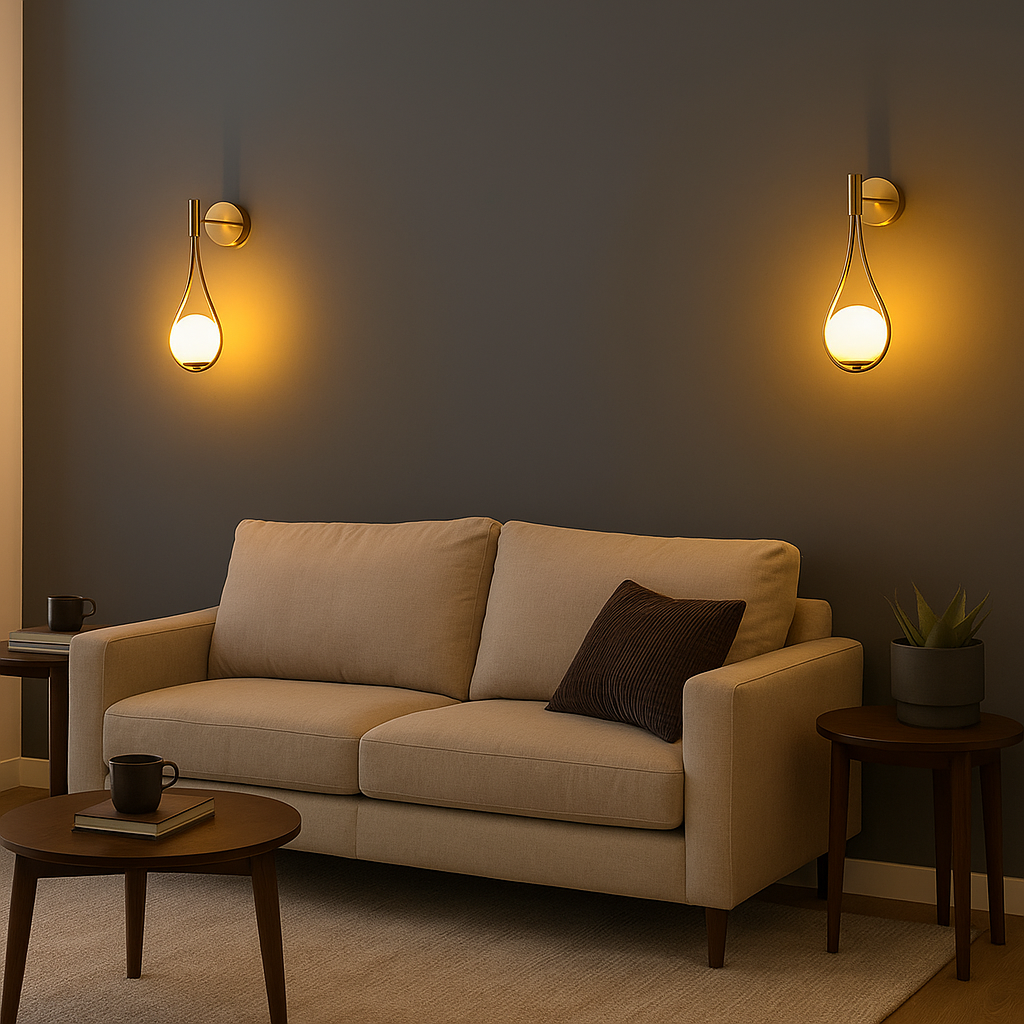 Teardrop Shaped Wall Light