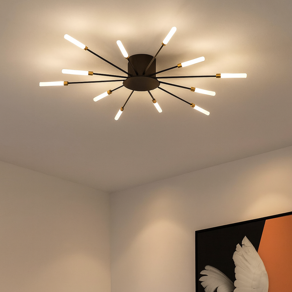 Minimalist Industrial-Style LED Ceiling Light