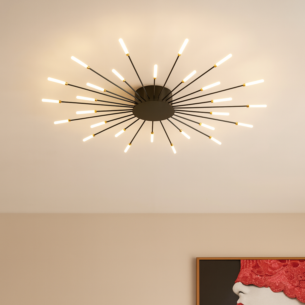 Minimalist Industrial-Style LED Ceiling Light