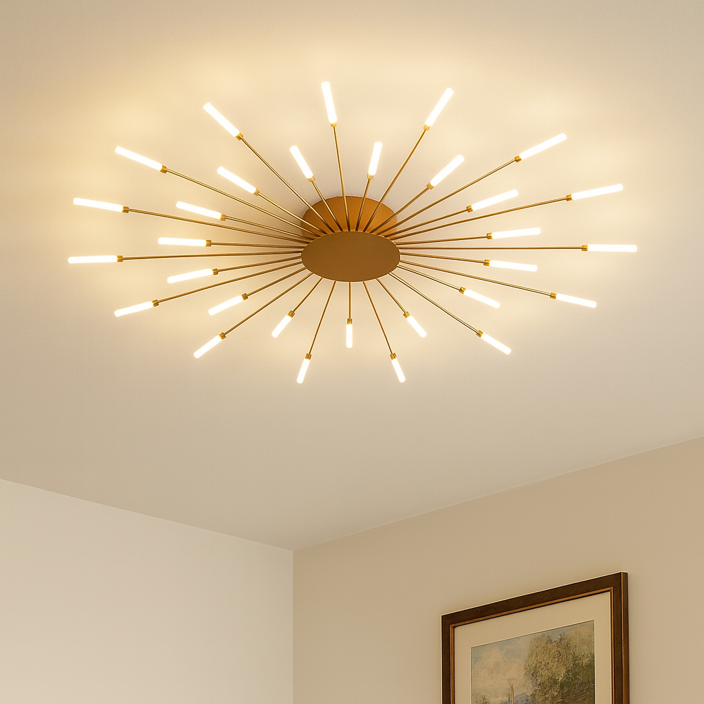 Minimalist Industrial-Style LED Ceiling Light