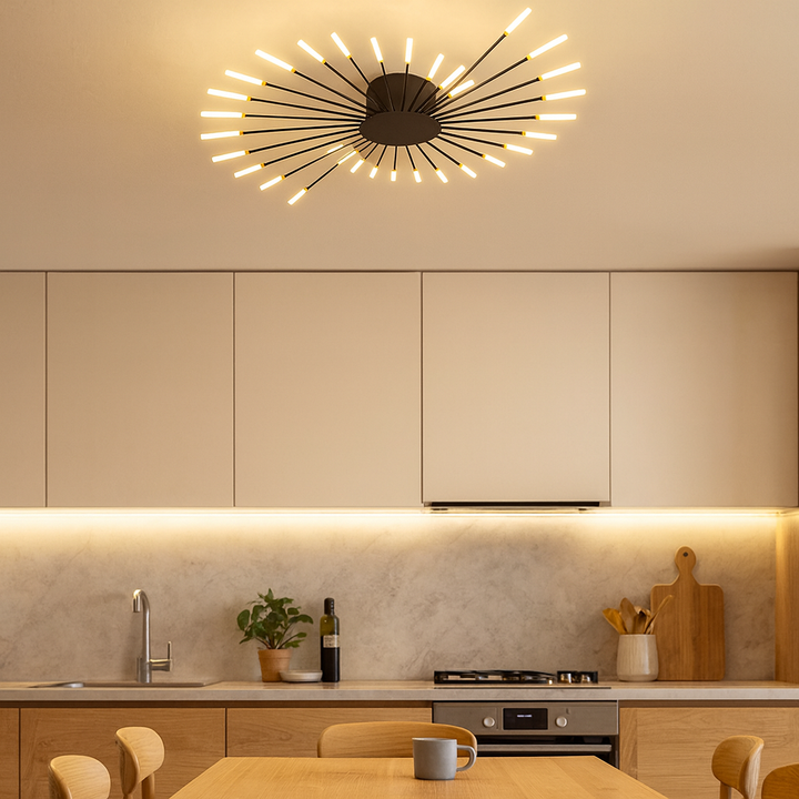 Minimalist Industrial-Style LED Ceiling Light