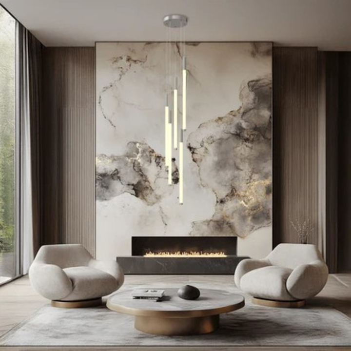 Contemporary Rainfall Inspired Multiple Lights Chandelier