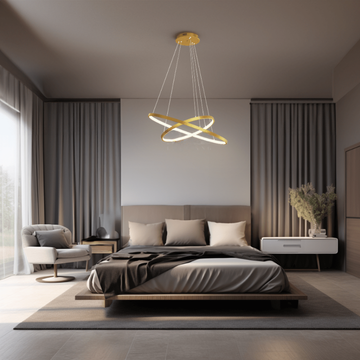 Contemporary Adjustable Ring Chandelier