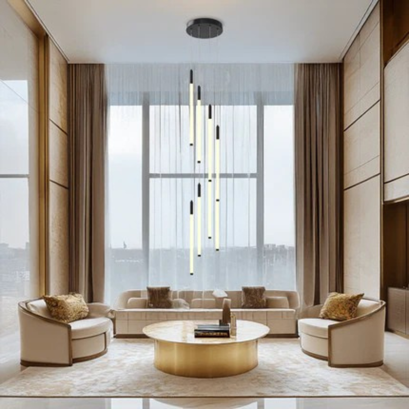 Contemporary Rainfall Inspired Multiple Lights Chandelier