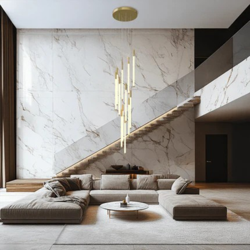 Contemporary Rainfall Inspired Multiple Lights Chandelier