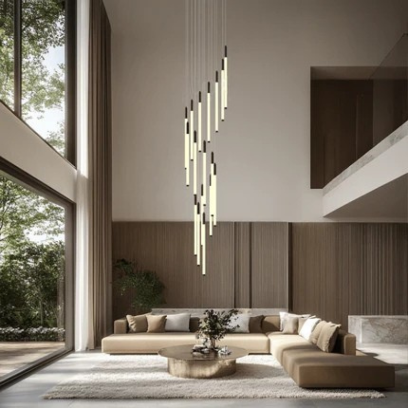 Contemporary Rainfall Inspired Multiple Lights Chandelier