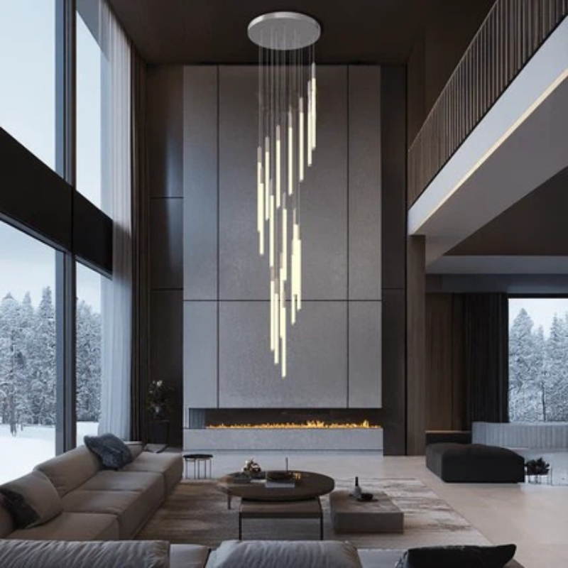 Contemporary Rainfall Inspired Multiple Lights Chandelier