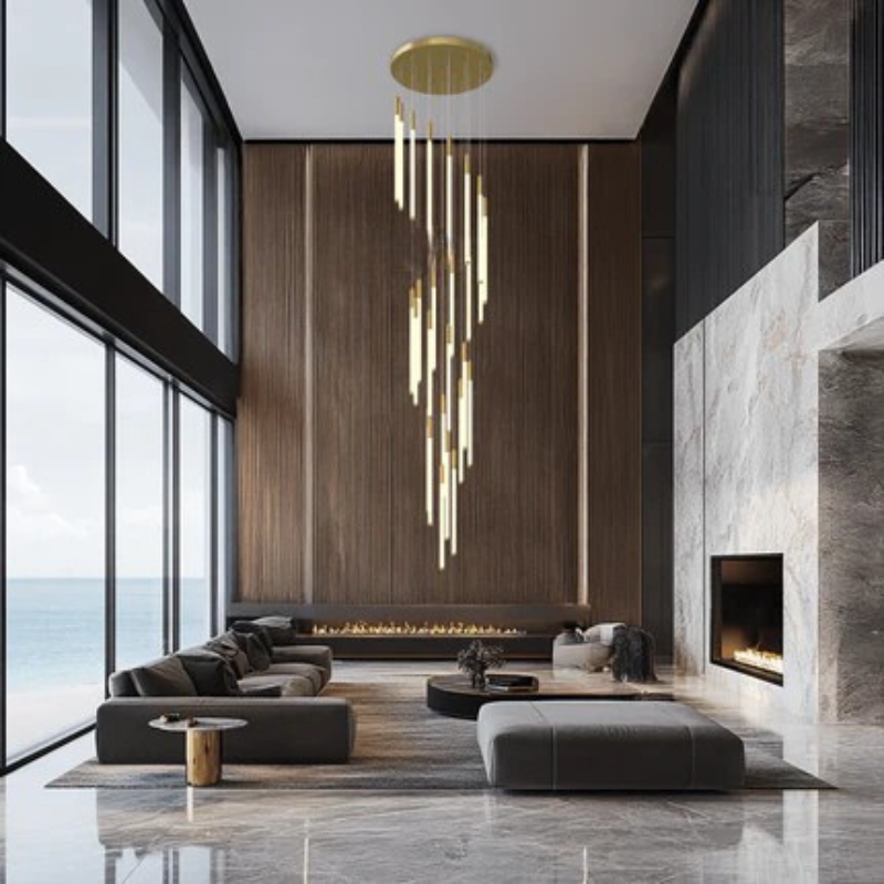 Contemporary Rainfall Inspired Multiple Lights Chandelier