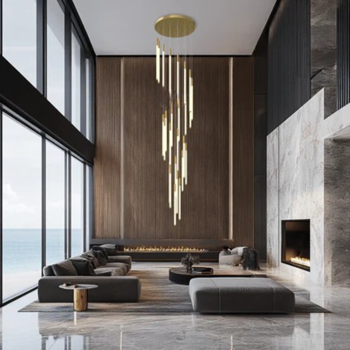 Contemporary Rainfall Inspired Multiple Lights Chandelier