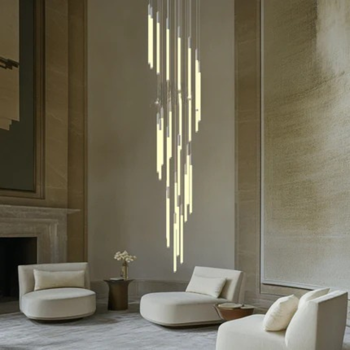 Contemporary Rainfall Inspired Multiple Lights Chandelier
