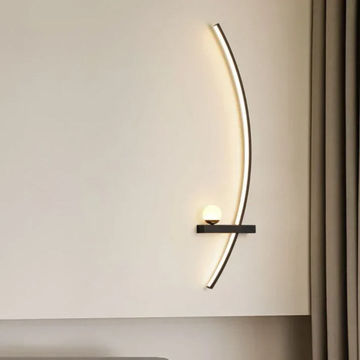 Modern Brass Arc 2-Lights LED Wall Sconce