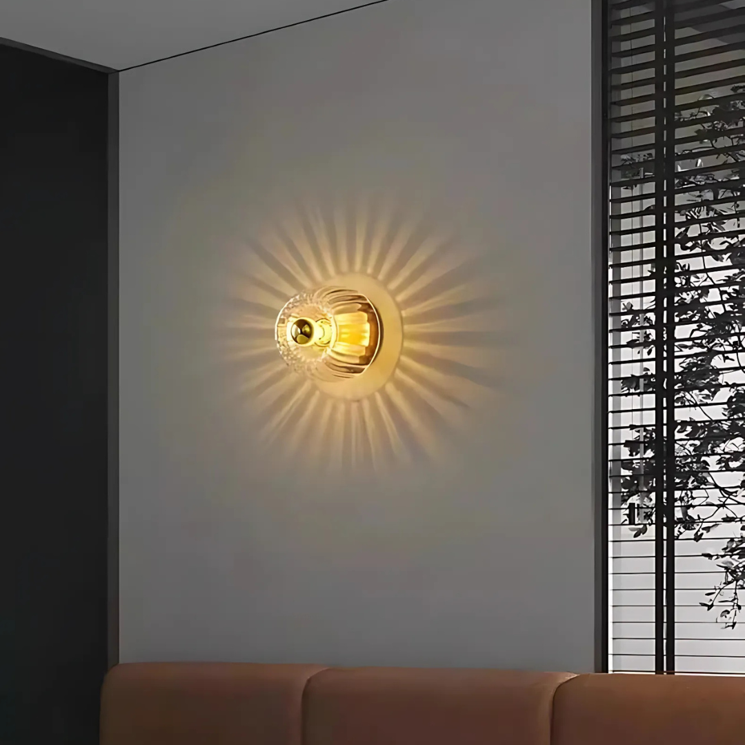 Round 1-Light LED Modern Minimalist Glass Wall Sconce