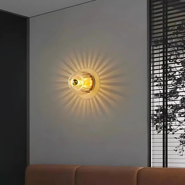Round 1-Light LED Modern Minimalist Glass Wall Sconce