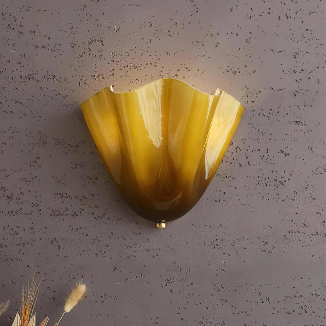 Vintage Stained Shell Inspired LED Wall Light