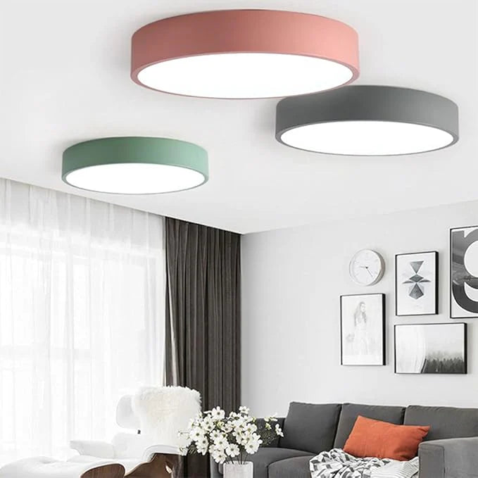 Geometric Scandinavian Round LED Ceiling Light