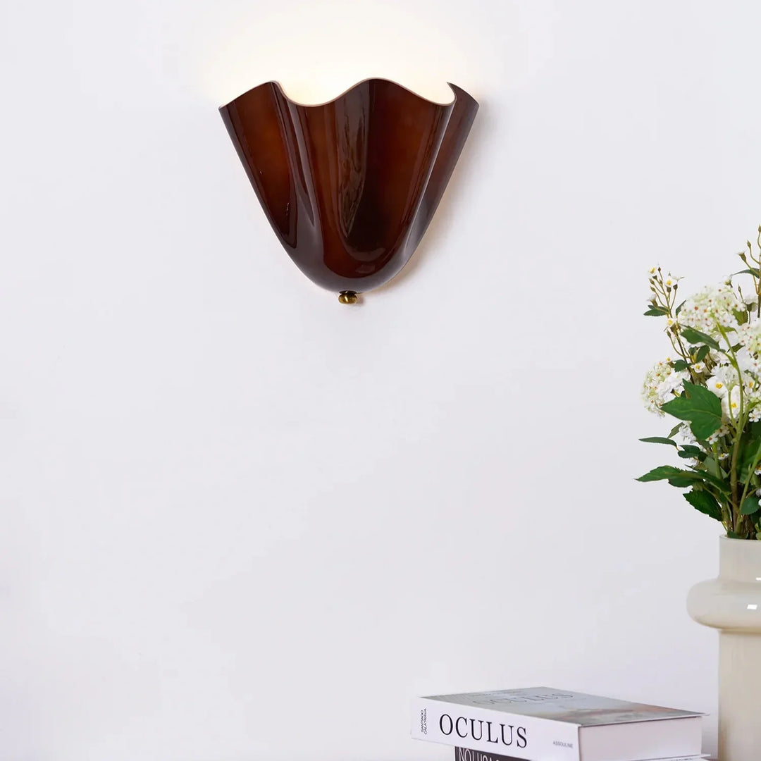 Vintage Stained Shell Inspired LED Wall Light