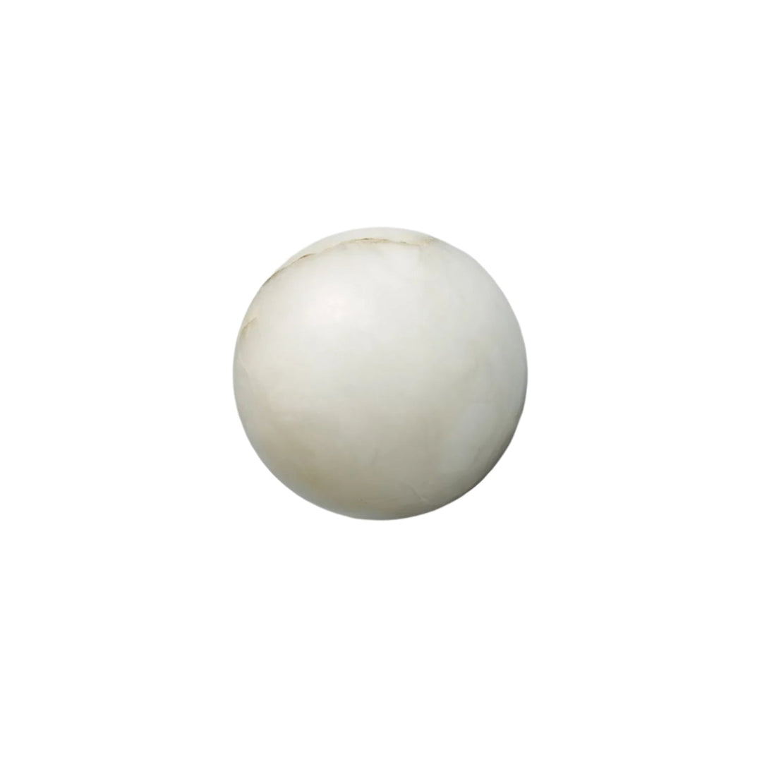 Japandi Marble LED Orb Wall Sconce