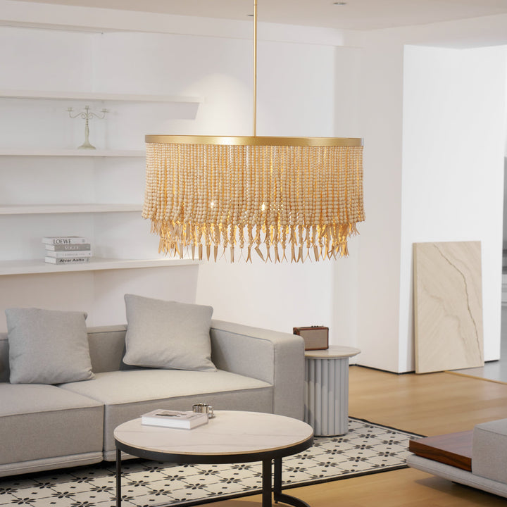 Maximalist Layered Hollywood Regency Style Chandelier