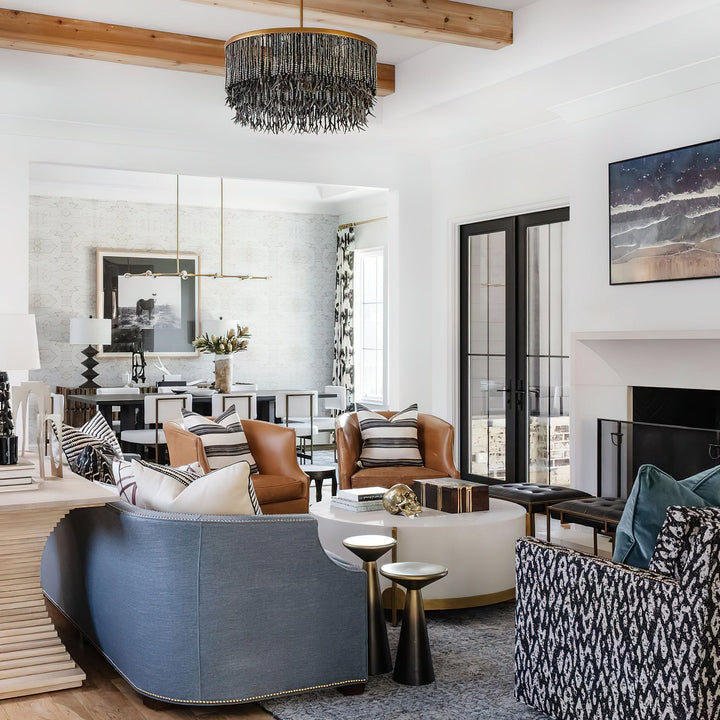 Maximalist Layered Hollywood Regency Style Chandelier