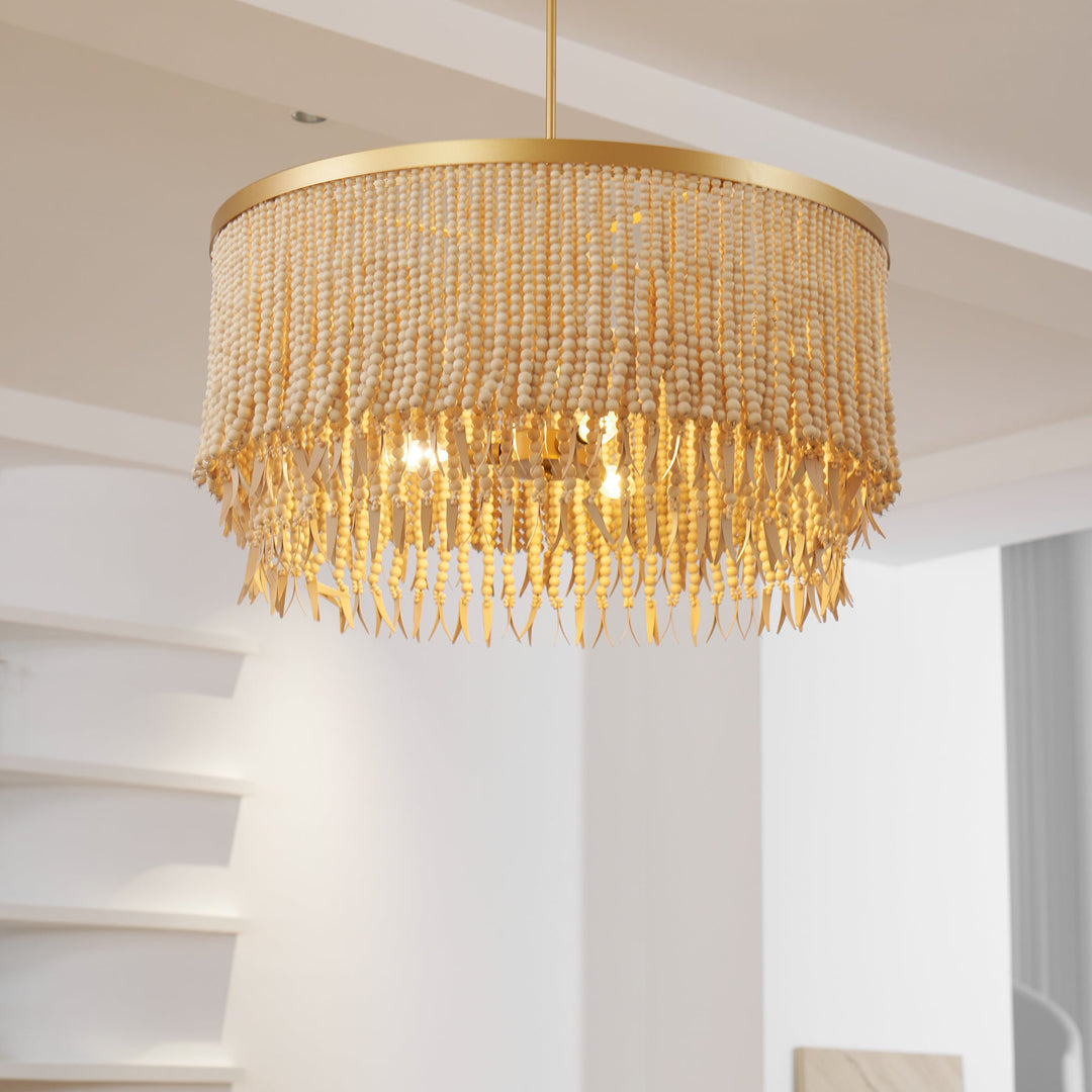Maximalist Layered Hollywood Regency Style Chandelier