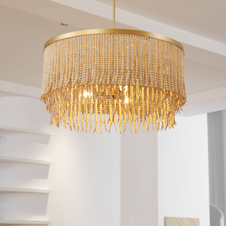 Maximalist Layered Hollywood Regency Style Chandelier