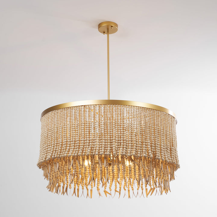 Maximalist Layered Hollywood Regency Style Chandelier