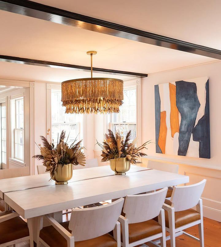 Maximalist Layered Hollywood Regency Style Chandelier