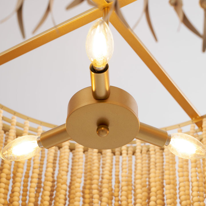 Maximalist Layered Hollywood Regency Style Chandelier