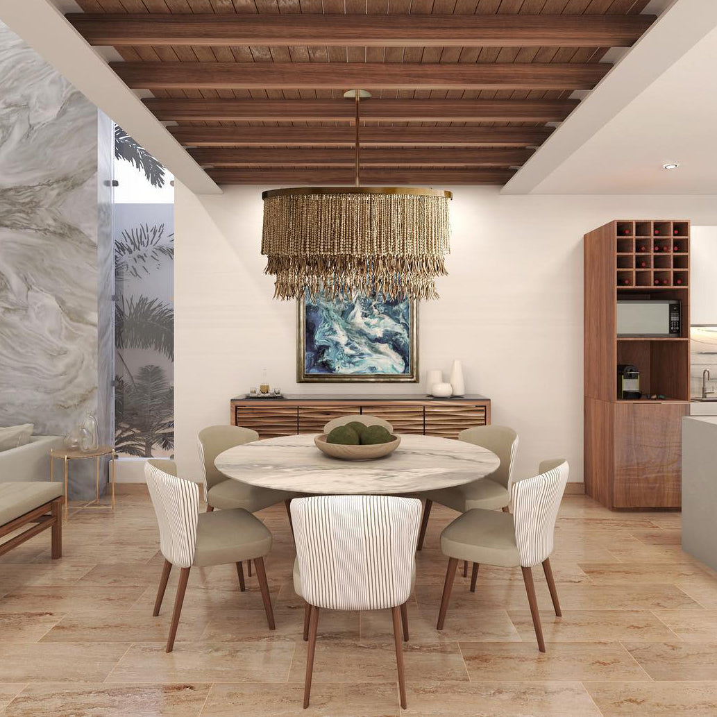 Maximalist Layered Hollywood Regency Style Chandelier