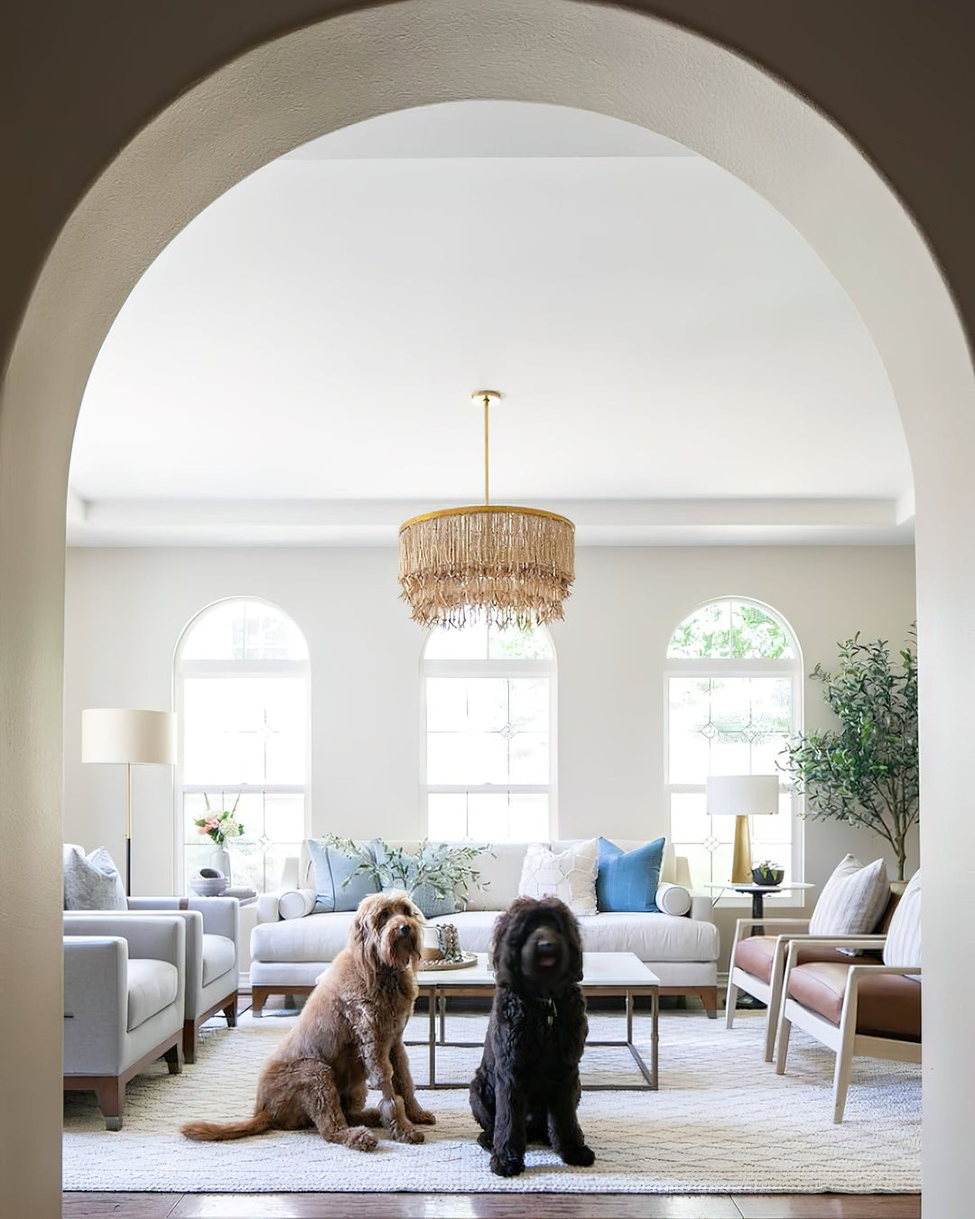 Maximalist Layered Hollywood Regency Style Chandelier